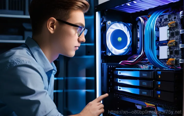 상현동 VIDEO_DRIVER_INIT_FAILURE - A focused man in his mid-30s, wearing glasses, is intently examining a computer monitor in a well-li...