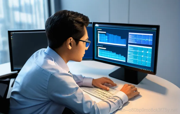 권선동 절전모드 - **Prompt**: An adult individual, male or female, looking visibly annoyed while using a laptop in a c...