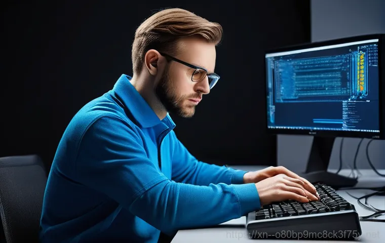 자양동 a disk read error occurred - **Prompt 1: Distressed User with Hardware Error**
    "A candid shot of an adult individual (30s, no...