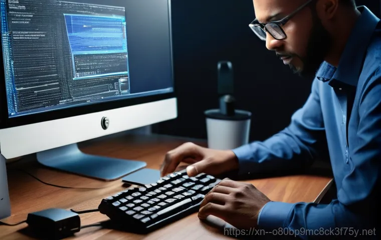 중면 STATUS_KERNEL_NETWORK_ERROR - **Prompt:** A young adult, male or female, sits in a modern home office with a look of dismay and fr...