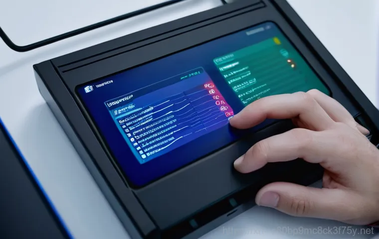 소요동 STATUS_FILE_READ_FAILURE - **Prompt:** A person, appearing frustrated and slightly anxious, sits in front of a computer monitor...