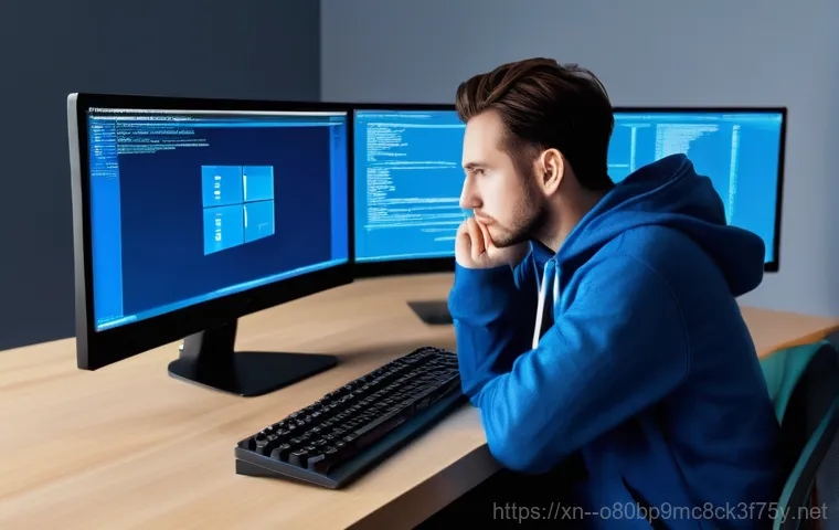모가면 WHEA_UNCORRECTABLE_ERROR - **Prompt:** A brightly lit, clean computer workspace. A person, viewed from behind with their upper ...