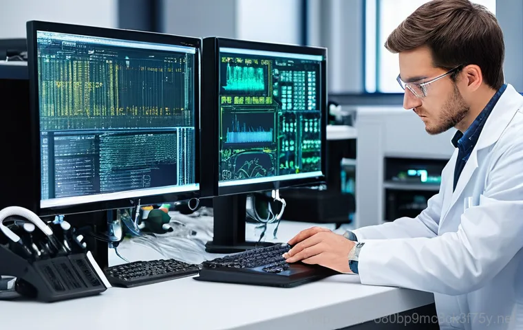 양도면 공장초기화복구 - **Prompt 2: The Critical "Stop" in Data Recovery's Golden Hour**
    A close-up shot focuses on an a...