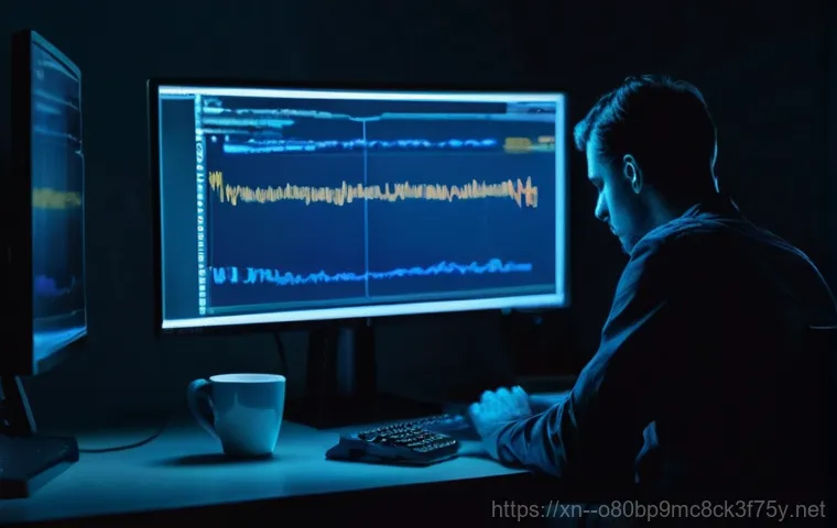 삼평동 STATUS_KERNEL_MODULE_FAILURE - Image Prompt 1: The Blue Screen of Despair**