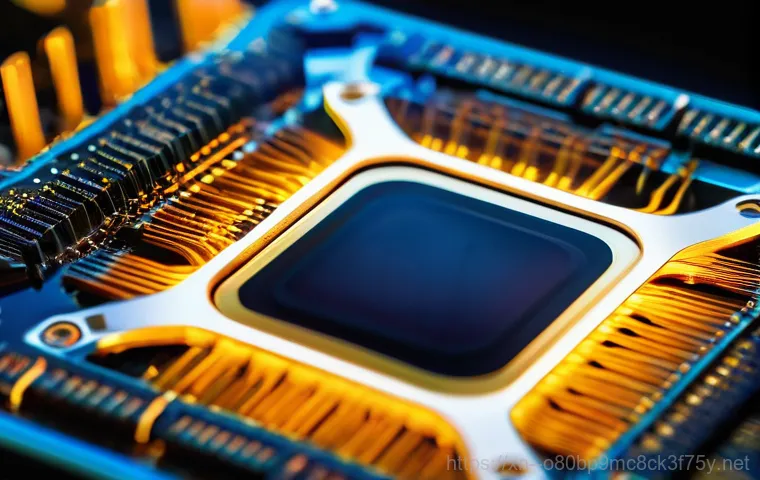 보광동 오버클럭 뚜따 - A macro shot focusing on the delicate process of CPU delidding. A skilled individual, wearing anti-s...