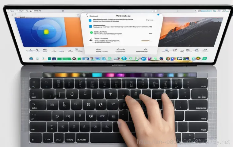 송파구 맥윈도우 부트캠프_bootcamp 재설치 포맷  초기화 - A close-up shot of a MacBook screen displaying a vibrant and smoothly running Windows 11 desktop, wi...