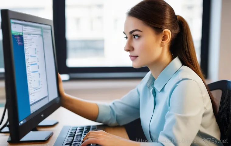 을왕동 STATUS_KERNEL_CONNECTION_TIMEOUT - An IT professional (male, mid-40s) stands in a brightly lit, organized server room, surrounded by ra...