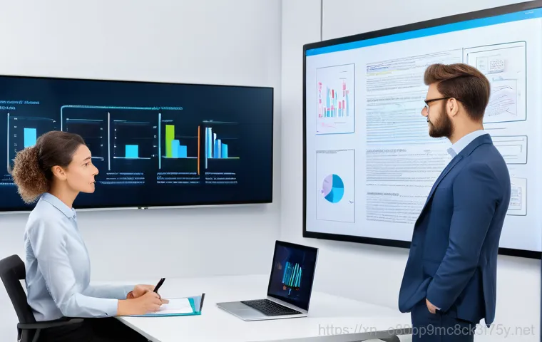 원동 STATUS_FILE_LOCK_CONFLICT - A focused software developer, a male in his late 20s with short, tidy hair, wearing smart casual att...