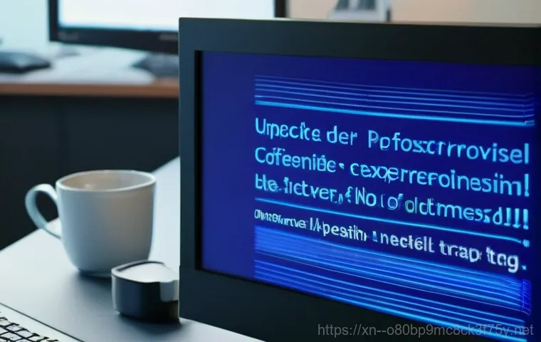 월곶동 UNEXPECTED_KERNEL_MODE_TRAP - Image Prompt 1: The Sudden Onset of the Blue Screen**