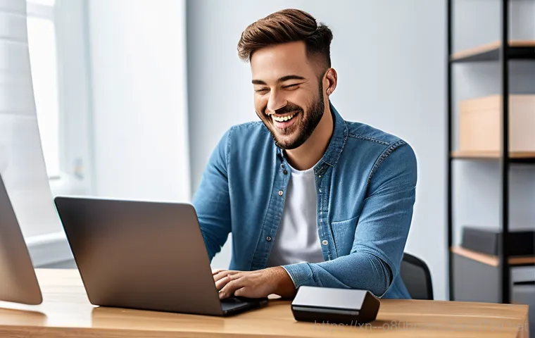 팔달구 pc에 문제가 발생하여 다시 시작해야 합니다 - A professional-looking person, gender ambiguous, is intently focused on a laptop screen, displaying ...