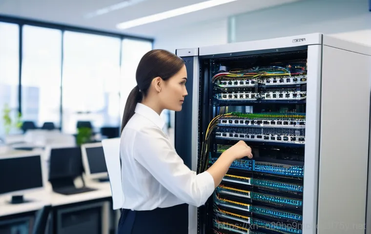 하동 ftp서버출장방문수리점 - **Prompt:** A professional IT technician, wearing a clean, branded uniform (e.g., "Hadong IT Support...