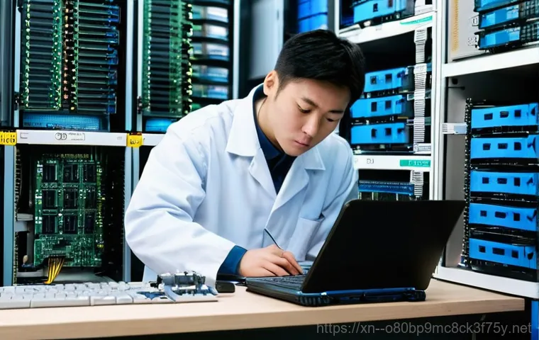 성북동 pc복구중 - **Image Prompt: The Threat of Digital Data Loss**
    A close-up, stylized shot of a computer monito...