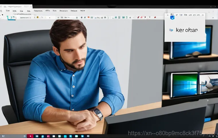 동선동 윈도우10 windows10 재설치 포맷  초기화 - **Prompt 1: The Computer's Rebirth**
    A brightly lit, modern home office. A young adult, casually...