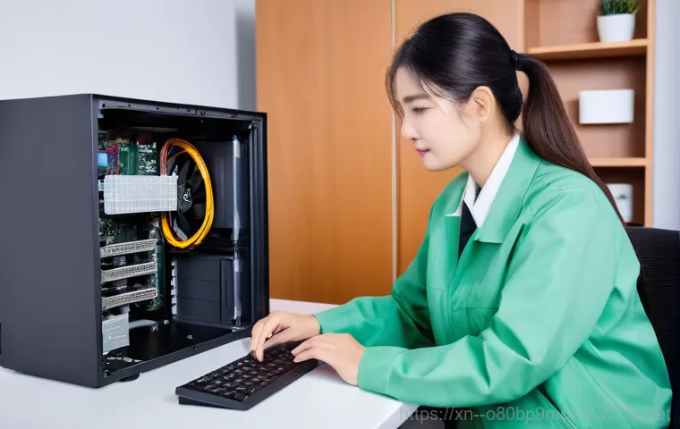 송산동 조립컴퓨터 pc 출장판매설치 - **Prompt 1: On-site Custom PC Assembly and Setup**
    "A friendly, professional male PC technician,...