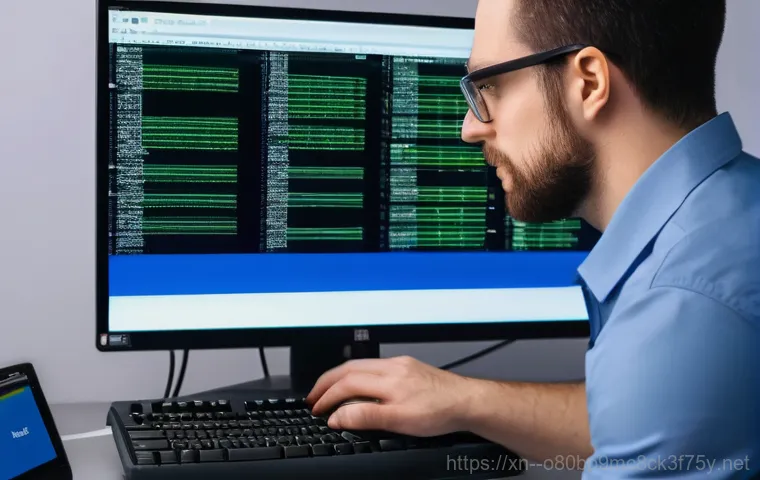 매송면 STATUS_KERNEL_FILE_SYSTEM_ERROR - A person in their late 20s to early 30s, dressed in casual yet neat attire, sits at a desk in a mode...