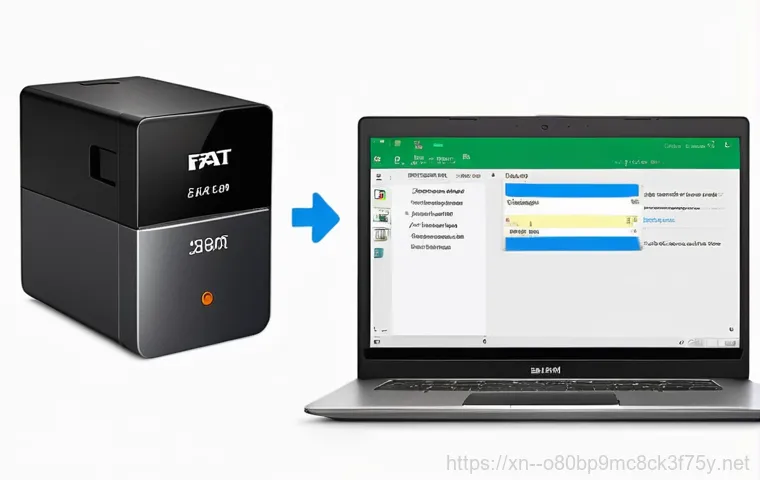 월피동 FAT32_FILE_SYSTEM - **FAT32: The 4GB File Limit**
    A well-lit home office, a slightly frustrated but focused young ma...
