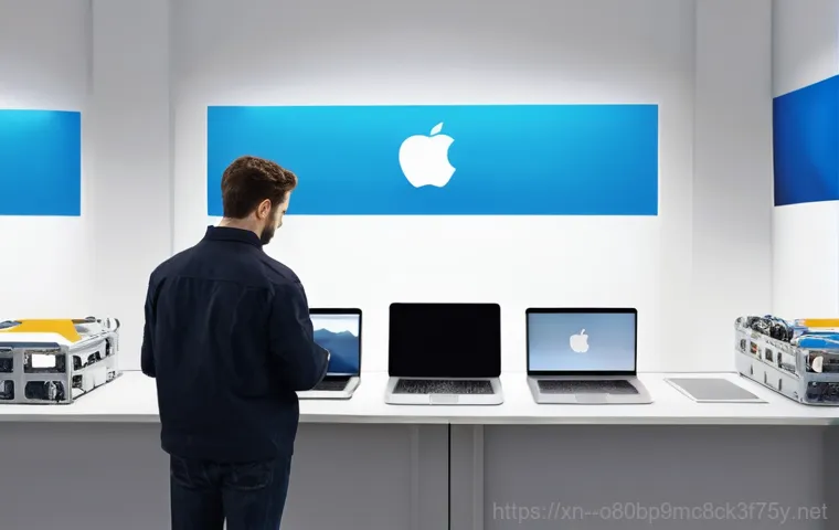 내삼미동 맥북에어 판매 및 수리 - **Image Prompt 1: The Frustrated MacBook User**
    A young adult, perhaps a student or freelancer, ...