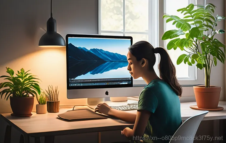 하야동 STATUS_PAGE_FAULT - **Prompt:** A detailed shot of a person, wearing a simple t-shirt and jeans, carefully handling comp...