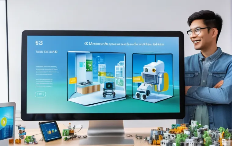 주자동 MEMORY_MANAGEMENT - A male software developer, looking stressed and exhausted, is hunched over an old, bulky computer mo...