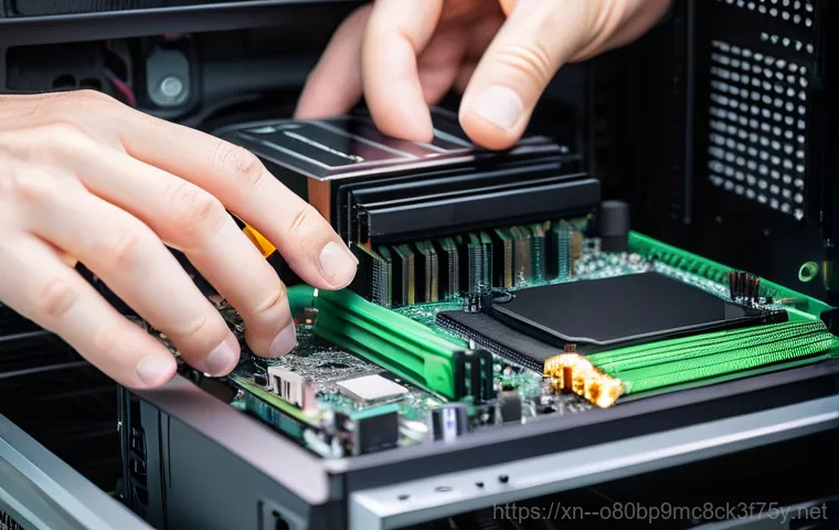 율현동 메인보드조립 및 교체수리 - A professional computer repair technician, wearing a clean, dark uniform and an anti-static wrist st...