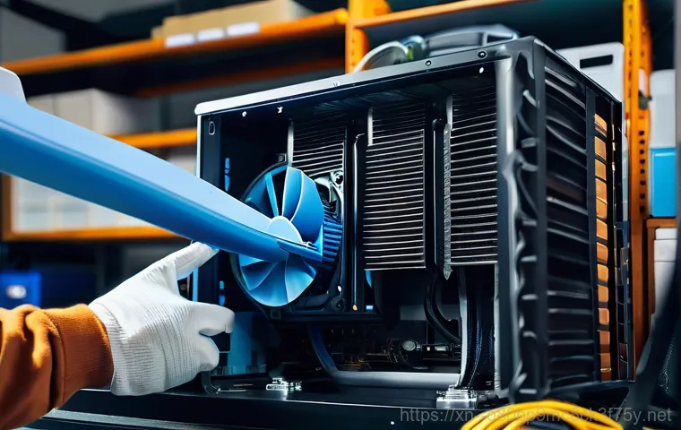 율현동 메인보드조립 및 교체수리 - A close-up shot focusing on the hands of a skilled computer technician replacing a motherboard insid...