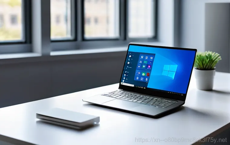 하야동 윈도우10 windows10 재설치 포맷  초기화 - **Prompt:** A young person, appearing visibly frustrated and stressed, sits in front of a sluggish, ...