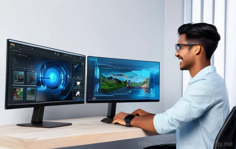 하갈동 THREAD_STUCK_IN_DEVICE_DRIVER - A person with a focused expression is carefully inspecting the interior of an open computer tower on...