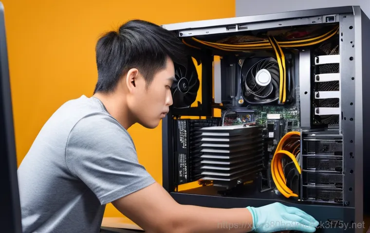 백학면 중고컴퓨터 pc 출장판매설치 - **Prompt:** A friendly, professional East Asian technician in a clean uniform, carefully unboxing an...