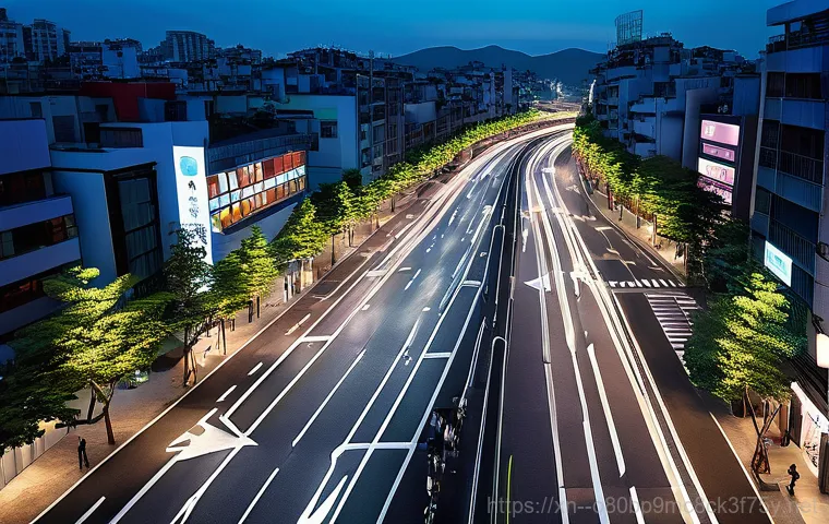 대방동 신호없음 - **Near-Miss at the Uncontrolled Crossing:**
    A dynamic, slightly low-angle shot capturing a "mome...