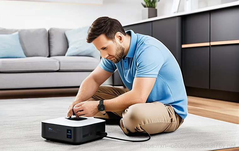 장안면 STATUS_DEVICE_OFFLINE - A young adult, looking visibly frustrated, sits in a modern home office with a computer monitor disp...