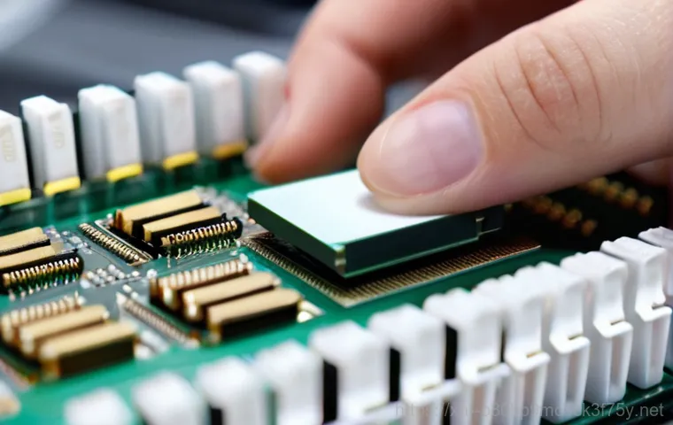 장수동 본체 꺼졌다 켜졌다 할때 - Image Prompt 1: Focused RAM Cleaning for Troubleshooting**