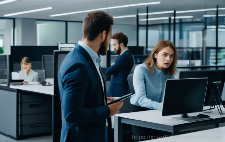 포천동 파일서버출장방문수리점 - Prompt 1: File Server Meltdown in a Modern Office**