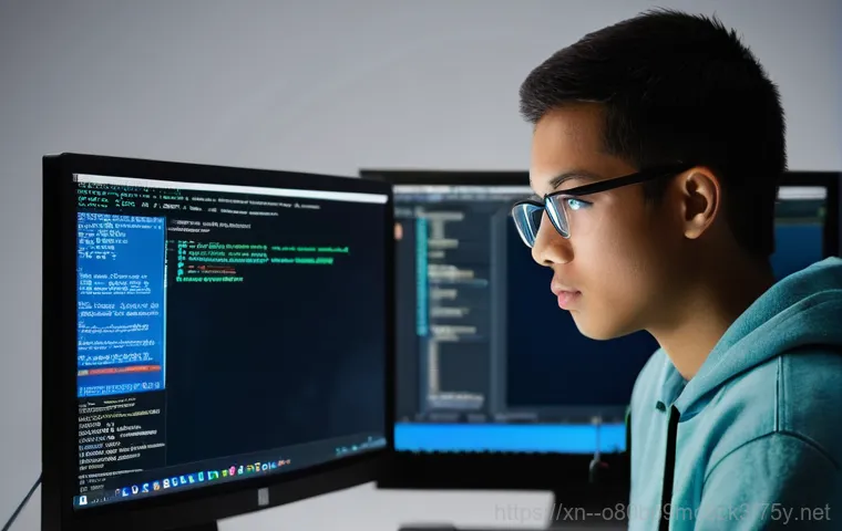 사우동 PAGE_FAULT_IN_NONPAGED_AREA - A female adult, wearing a t-shirt and jeans, is meticulously working inside an open desktop computer...
