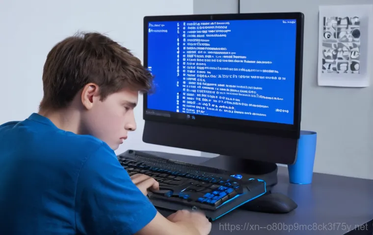 도농동 STATUS_RESOURCE_NOT_OWNED - Image Prompt 1: The Frustrated User and the Blue Screen of Death**