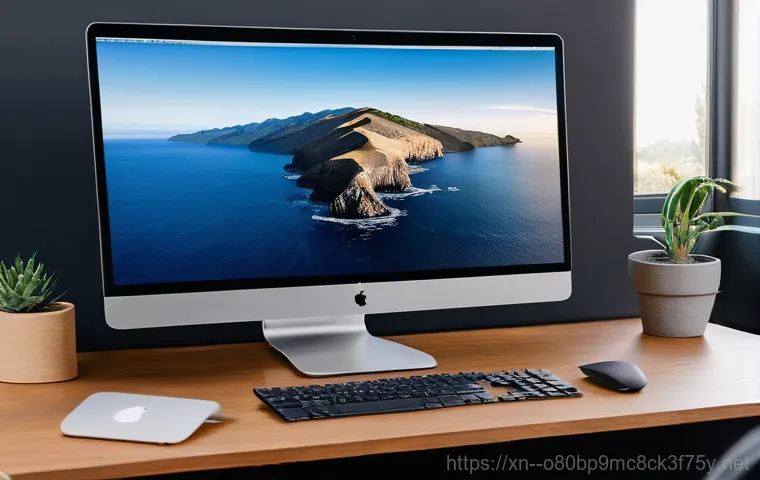 야탑동 맥미니 판매 및 수리 - A close-up shot of a Mac mini being carefully examined on a clean, well-lit workbench. The top casin...