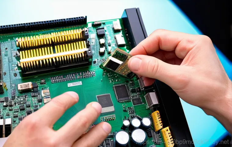언남동 HARDWARE_MEMORY_FAILURE - A detailed macro photograph inside an open computer case, focusing on the RAM modules and their resp... 언남동 HARDWARE_MEMORY_FAILURE - A detailed macro photograph inside an open computer case, focusing on the RAM modules and their resp...