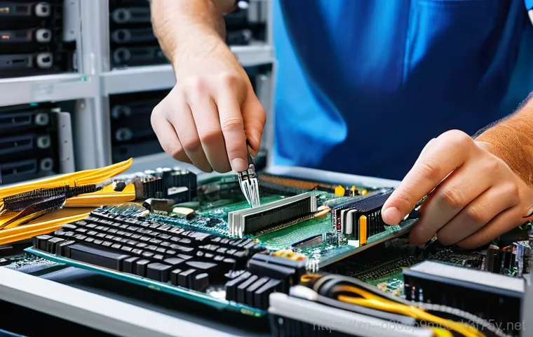 의정부 메모리조립 및 교체수리 - A close-up shot of two distinct types of memory (RAM) sticks, one clearly labeled "DDR4" and the oth...