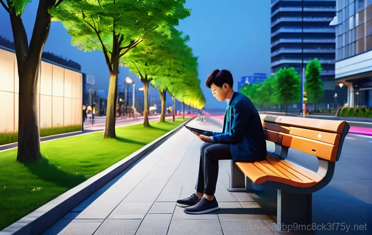 영등포구 STATUS_DEVICE_OFFLINE - **Prompt 2: Signal Search in the Alleyways of Yeongdeungpo**
    A slightly low-angle shot of a youn...