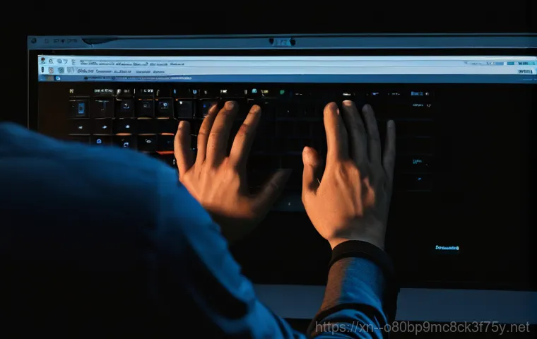 금곡동 STATUS_KERNEL_HANDLE_INVALID - **Image Prompt 1: The Sudden Error**
    A young adult, possibly in their early twenties, is seated ...