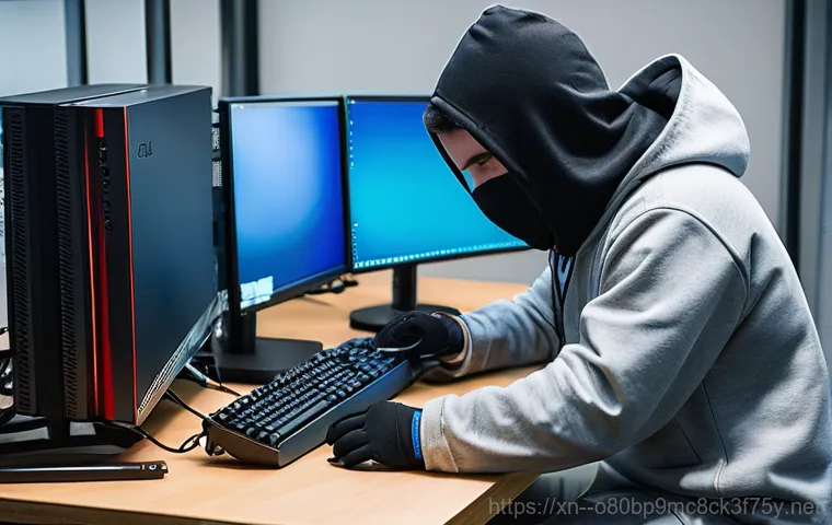 남촌동 STATUS_KERNEL_HEAP_CORRUPTION - A person in their late 20s, dressed in a casual t-shirt and jeans, sits in front of a modern compute...