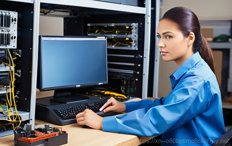 대신면 부팅불가 - **Prompt 2: DIY computer troubleshooting - RAM cleaning**
    A close-up, high-angle shot of an adul...