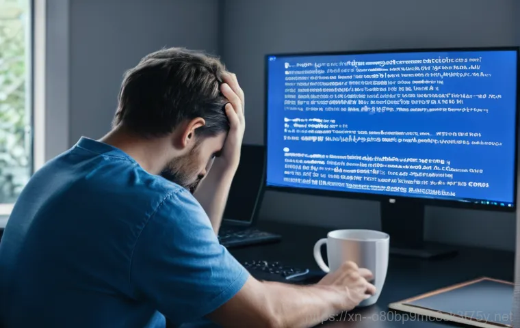 원삼면 STATUS_KERNEL_LOG_FAILURE - A focused young male IT engineer, wearing a smart casual outfit like a button-up shirt and slacks, s...