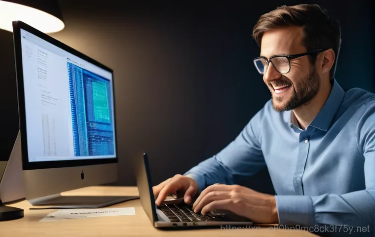 평창동 컴퓨터 desktop 출장방문수리점 - A friendly and efficient computer repair technician, a man in his late 20s or early 30s, dressed in ...