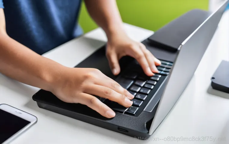 공항동 ubuntu재설치 포맷  초기화 - A professional, mid-20s woman sits at a modern desk, initially looking frustrated at her laptop scre...