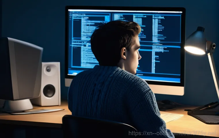용현동 STATUS_KERNEL_REGISTRY_ERROR - Image Prompt 1: The Blue Screen Shock**