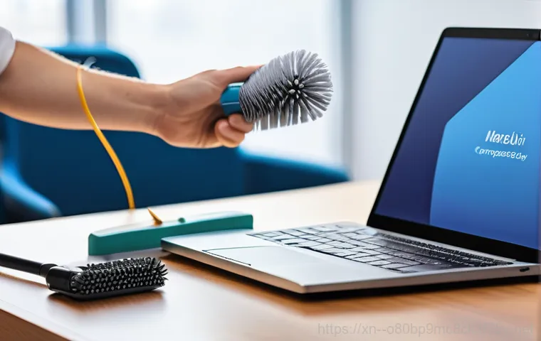 지산동 블루스크린 - A knowledgeable computer technician, wearing a clean work shirt, is carefully examining the interior... 지산동 블루스크린 - A knowledgeable computer technician, wearing a clean work shirt, is carefully examining the interior...