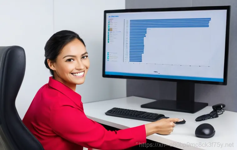 당왕동 파일서버출장방문수리점 - **Prompt:** A bright, clean image of a professional computer technician, 35-50 years old, wearing a ...