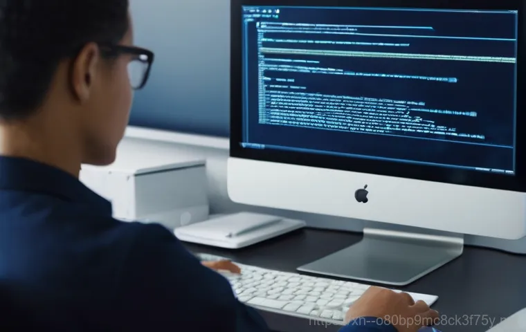 직동 STATUS_KERNEL_BOOT_FAILURE - A dynamic, stylized close-up view inside a high-tech computer case. Prominent components like a glea...