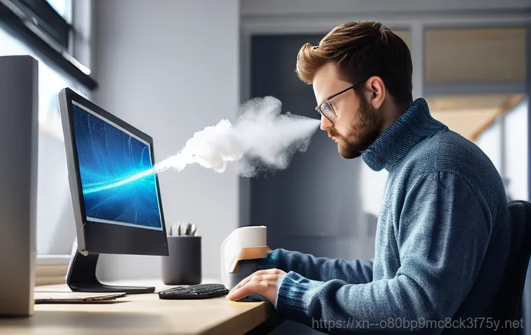 관동 STATUS_KERNEL_DEVICE_ERROR - A detailed image of a person, wearing a simple t-shirt and jeans, carefully inspecting the internal ...