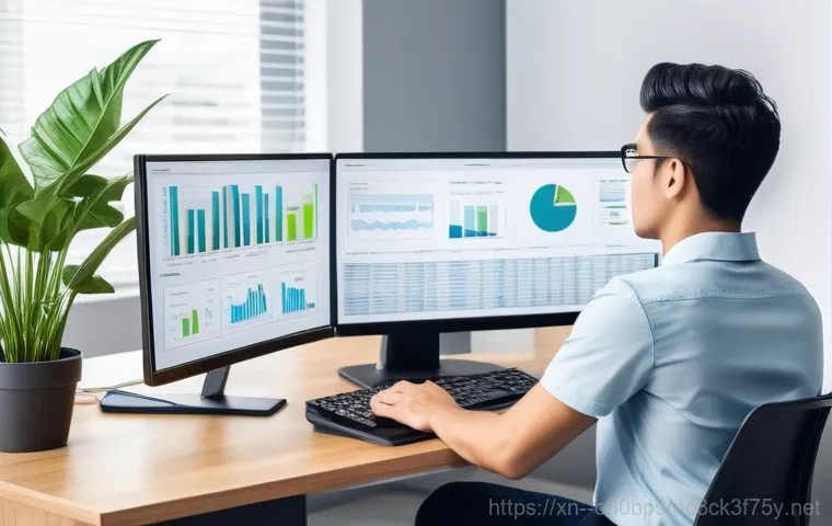 공세동 USER_MODE_HEALTH_MONITOR - A person with a focused expression is leaning over an open desktop computer case, carefully inspecti...